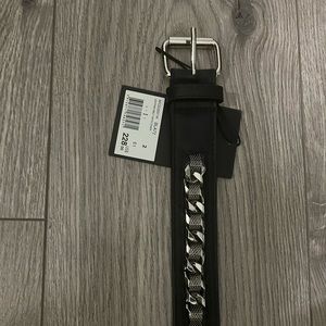 BNWT The Kooples leather belt with chain detail size 1